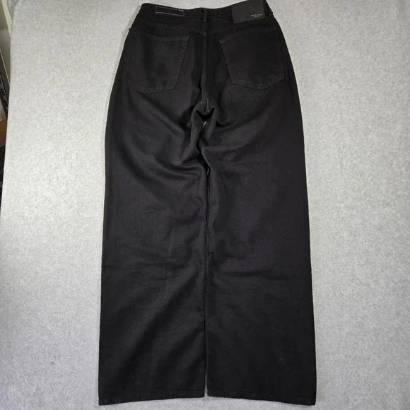 Rag & Bone Logan Mid-Rise Wide Leg Jeans Black Denim Womens 
30 - Picture 6 of 13